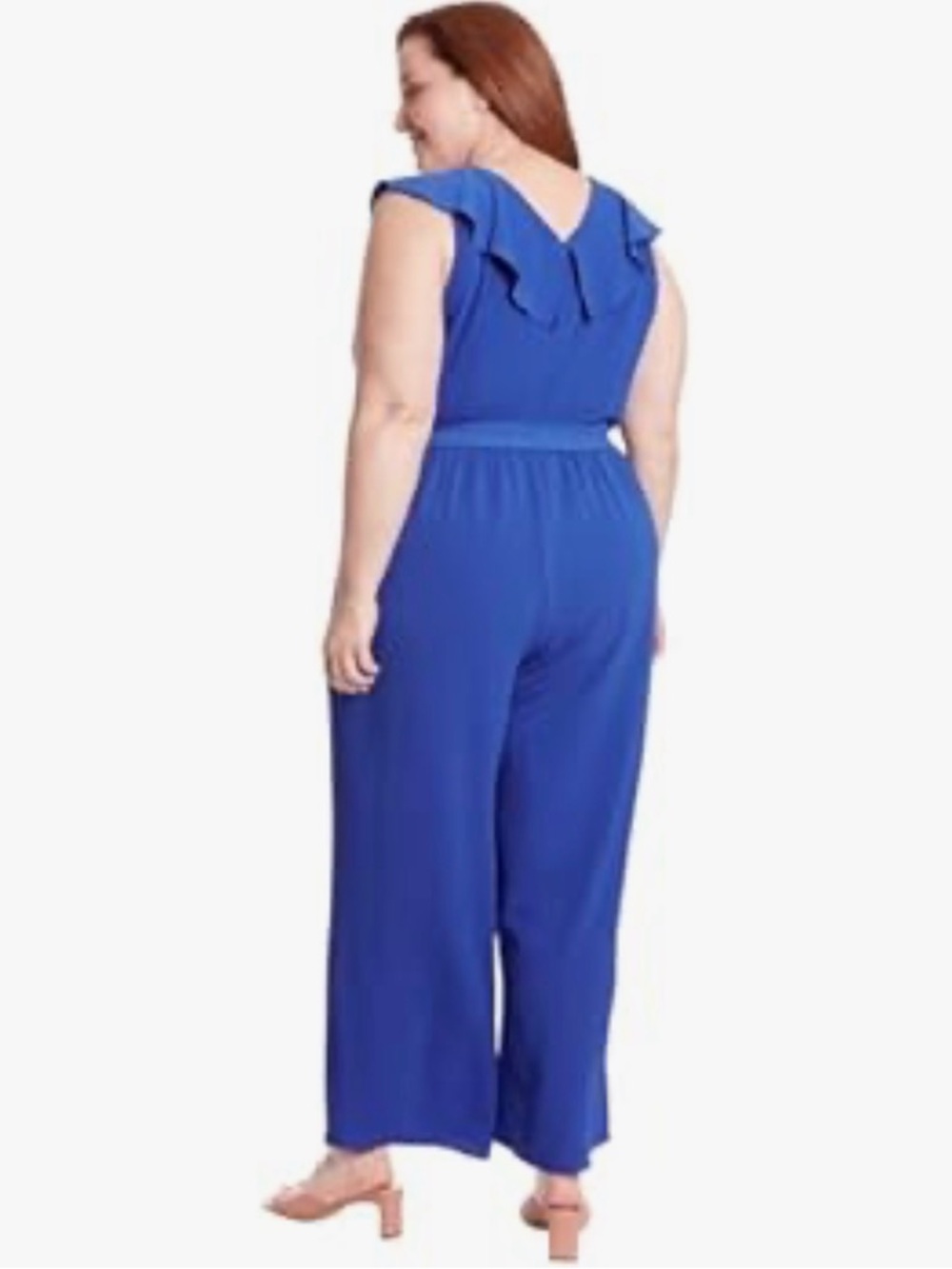 London Times Ruffle Wrap Jumpsuit - Picture 3 of 3